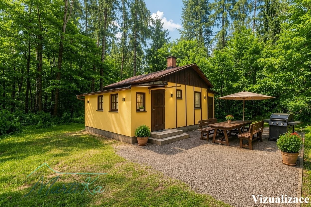 Chata 68m2 u rybníku Strž ve Staré Huti - místo pro klid, zastavení a nejen letní večery za Prahou